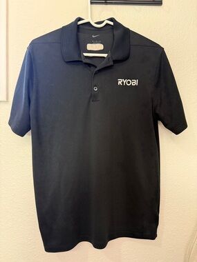 Nike Black Polo Shirt with Ryobi Embroidery